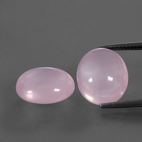 캐럿 천연 핑크 로즈 쿼츠 보석, 투명한, 14.3×12.1 mm, 투명/반투명
