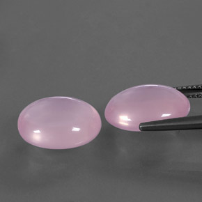 캐럿 천연 핑크 로즈 쿼츠 보석, 투명한, 14.3×12.1 mm, 투명/반투명