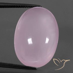 21.56캐럿 천연 라이트 체리 핑크 로즈 쿼츠, 타원형, 투명/반투명