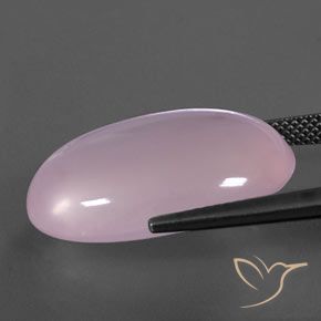 21.56캐럿 천연 라이트 체리 핑크 로즈 쿼츠, 타원형, 투명/반투명