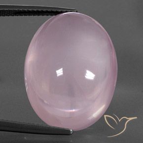 28.75ct 자연스러운 라이트 핑크 로즈 쿼츠, 타원형, 투명/반투명