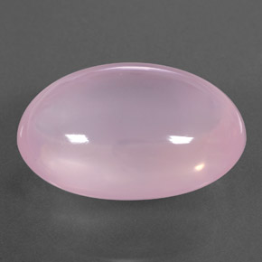 24.40캐럿 천연 라이트 체리 핑크 로즈 쿼츠, 투명한, 21.9×16.3 mm, 투명/반투명