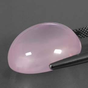 24.67캐럿 천연 라이트 핑크 로즈 쿼츠, 투명한, 투명/반투명