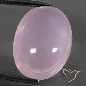 22.82ct 자연스러운 라이트 핑크 로즈 쿼츠, 타원형, 투명/반투명