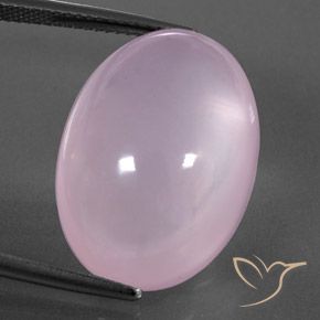 26.89ct 자연스러운 풍선껌 핑크 로즈 쿼츠, 타원형, 투명/반투명