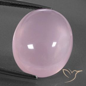 21.48ct 자연스러운 라이트 핑크 로즈 쿼츠, 타원형, 투명/반투명