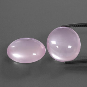 22.63캐럿 천연 핑크 로즈 쿼츠 보석, 투명한, 16.1×14.1 mm, 투명/반투명