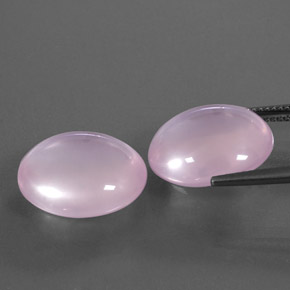 22.63캐럿 천연 핑크 로즈 쿼츠 보석, 투명한, 16.1×14.1 mm, 투명/반투명