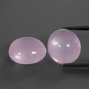 캐럿 천연 핑크 로즈 쿼츠 보석, 투명한, 14.2×13 mm, 투명/반투명