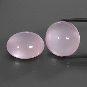 캐럿 천연 핑크 로즈 쿼츠 보석, 투명한, 15.6×14.2 mm, 투명/반투명