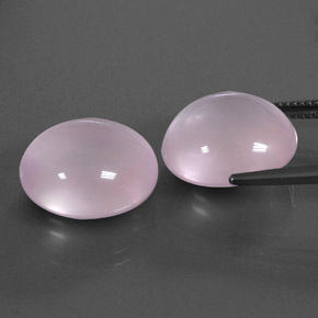캐럿 천연 핑크 로즈 쿼츠 보석, 투명한, 15.6×14.2 mm, 투명/반투명