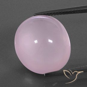 17.49ct 자연스러운 풍선껌 핑크 로즈 쿼츠, 타원형, 투명/반투명