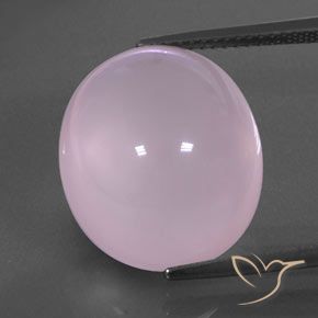 18.62ct 자연스러운 라이트 핑크 로즈 쿼츠, 타원형, 투명/반투명