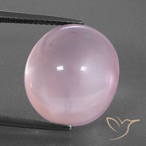 15.81ct 자연스러운 풍선껌 핑크 로즈 쿼츠, 타원형, 투명/반투명