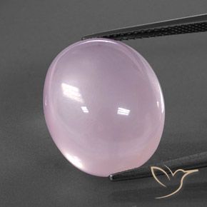 17.48ct 자연스러운 라이트 핑크 로즈 쿼츠, 타원형, 투명/반투명