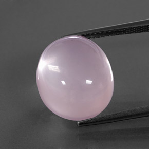 14.24캐럿 천연 라이트 핑크 로즈 쿼츠, 투명한, 15.5×13.2 mm, 투명/반투명