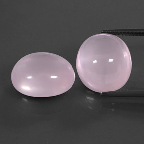 20.31캐럿 천연 핑크 로즈 쿼츠 보석, 투명한, 14.9×12.8 mm, 투명/반투명