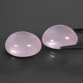 20.31캐럿 천연 핑크 로즈 쿼츠 보석, 투명한, 14.9×12.8 mm, 투명/반투명