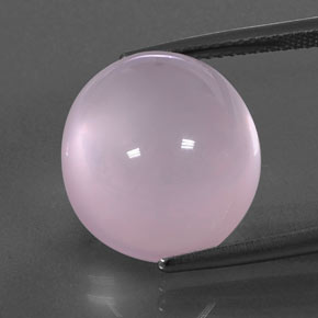 17.22캐럿 천연 풍선껌 핑크 로즈 쿼츠, 투명한, 15.1×14.2 mm, 투명/반투명