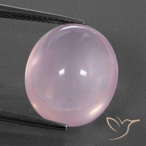 13.96ct 자연스러운 라이트 핑크 로즈 쿼츠, 타원형, 투명/반투명