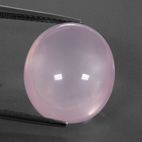 14.76캐럿 천연 라이트 핑크 로즈 쿼츠, 투명한, 16.9×14.5 mm, 투명/반투명