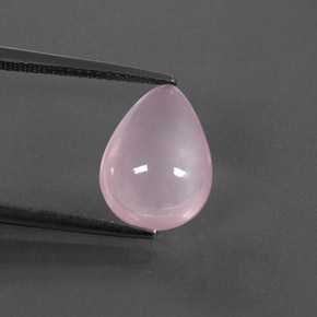 4.46캐럿 천연 핑크 로즈 쿼츠, 투명한, 13.2×9.7 mm, 투명/반투명