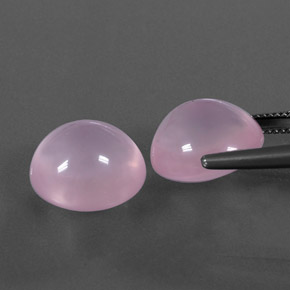 캐럿 천연 핑크 로즈 쿼츠 보석, 투명한, 14.3×13.2 mm, 투명/반투명