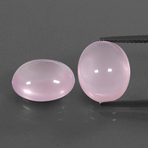 캐럿 천연 핑크 로즈 쿼츠 보석, 투명한, 12.7×10.5 mm, 투명/반투명