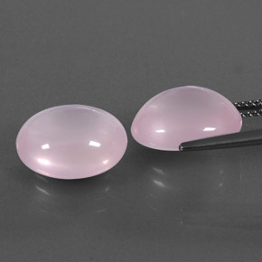 캐럿 천연 핑크 로즈 쿼츠 보석, 투명한, 12.7×10.5 mm, 투명/반투명