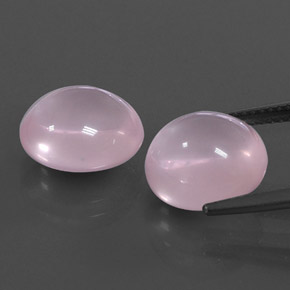 캐럿 천연 핑크 로즈 쿼츠 보석, 투명한, 11.8×10.8 mm, 투명/반투명
