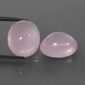 캐럿 천연 핑크 로즈 쿼츠 보석, 투명한, 15×12.6 mm, 투명/반투명