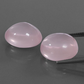 캐럿 천연 핑크 로즈 쿼츠 보석, 투명한, 15×12.6 mm, 투명/반투명