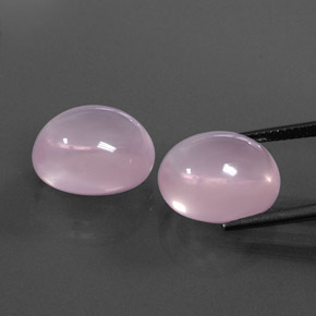 캐럿 천연 핑크 로즈 쿼츠 보석, 투명한, 13.9×11.8 mm, 투명/반투명