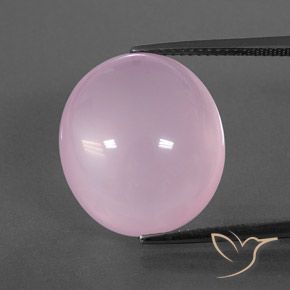 18.95ct 자연스러운 라이트 핑크 로즈 쿼츠, 타원형, 투명/반투명