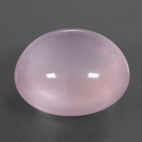24.65캐럿 천연 풍선껌 핑크 로즈 쿼츠, 투명한, 19.1×17.3 mm, 투명/반투명