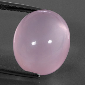17.91캐럿 천연 라이트 핑크 로즈 쿼츠, 투명한, 16.7×14 mm, 투명/반투명