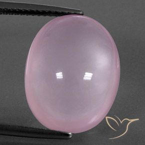 14.26캐럿 천연 라이트 핑크 로즈 쿼츠, 투명한, 17.7×13.6 mm, 투명/반투명