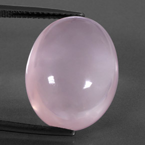 17.50캐럿 천연 라이트 핑크 로즈 쿼츠, 투명한, 19.2×14.8 mm, 투명/반투명