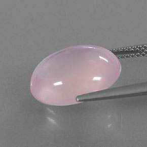 9.04캐럿 천연 핑크 로즈 쿼츠, 투명한, 14.5×12.3 mm, 투명/반투명
