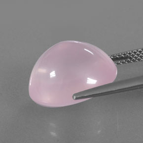 10.30캐럿 천연 핑크 로즈 쿼츠, 투명한, 14.3×12 mm, 투명/반투명