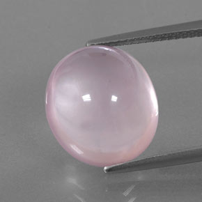 10.04캐럿 천연 핑크 로즈 쿼츠, 투명한, 14.1×12.5 mm, 투명/반투명