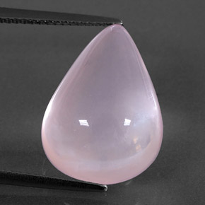 14.17캐럿 천연 핑크 로즈 쿼츠, 투명한, 17.9×13.5 mm, 투명/반투명