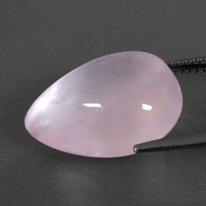 14.17캐럿 천연 핑크 로즈 쿼츠, 투명한, 17.9×13.5 mm, 투명/반투명
