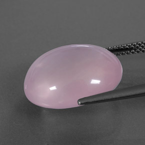 11.79캐럿 천연 라이트 핑크 로즈 쿼츠, 투명한, 16×14 mm, 투명/반투명