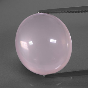 13.52캐럿 천연 라이트 핑크 로즈 쿼츠, 투명한, 16.8×15 mm, 투명/반투명