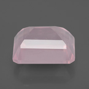 6.30캐럿 천연 핑크 로즈 쿼츠, 에메랄드 컷, 12.2×10.1 mm, 투명한