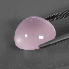 20.12캐럿 천연 풍선껌 핑크 로즈 쿼츠, 타원형 컷, 투명한