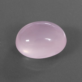 20.95캐럿 천연 핑크 로즈 쿼츠, 타원형 컷, 19.4×15.4 mm, 투명한