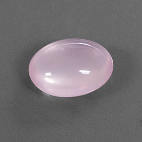 13.78캐럿 천연 핑크 로즈 쿼츠, 타원형 컷, 18.5×14.7 mm, 투명한