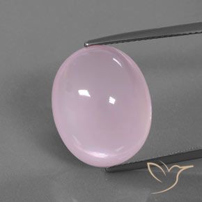 16.64ct 자연스러운 풍선껌 핑크 로즈 쿼츠, 타원형, 투명한